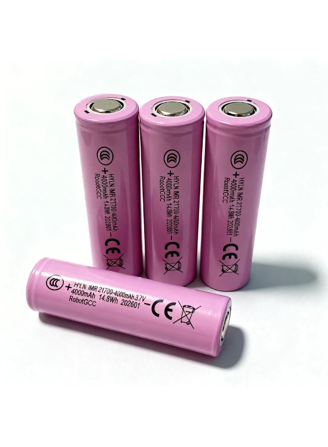 وبوت جي سي سي بطارية ليثيوم أيون 21700 قابلة لإعادة الشحن بسعة 4000mAh وجهد 3.7V | خلية 21700 عالية السعة مع خرج طاقة مستقر | بطارية طاقة لأنظمة الروبوتات وأردوينو وأجهزة إنترنت الأشياء والإلكترونيات DIY والمشاريع التعليمية STEM - Image 2